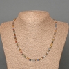 Sodalite necklace, natural gemstone, faceted cube beads, 4 mm diameter ±, 48 cm length ±
