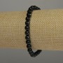 Bracelet with Faceted Agate Beads, 6 mm Diameter, 18 cm Stretch