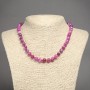 Raspberry Agate Beads, Smooth Round Balls, 8mm Diameter, 45cm Length
