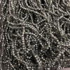 Gray Transparent Czech Crystal Beads on Fishing Line, Petrol Iridescent Faceted Rondelle, 3x2.5 mm + -, Length 36 cm +